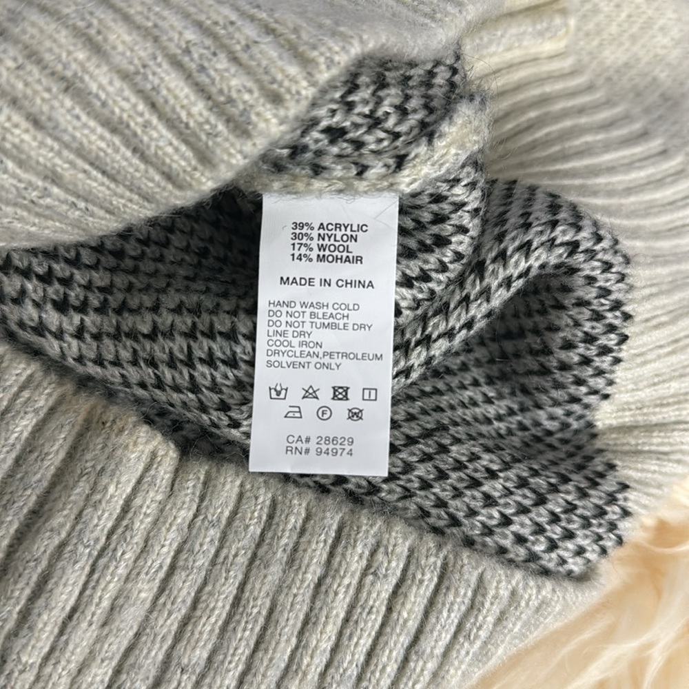 🆕NWT*STUSSY*🔥RARE🎱CREAM 8 BALL Heavy Brushed Mohair Sweater Men’s SMALL✨ - Picture 14 of 16